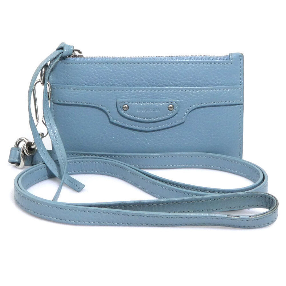 Balenciaga coin case Wallet leather blue